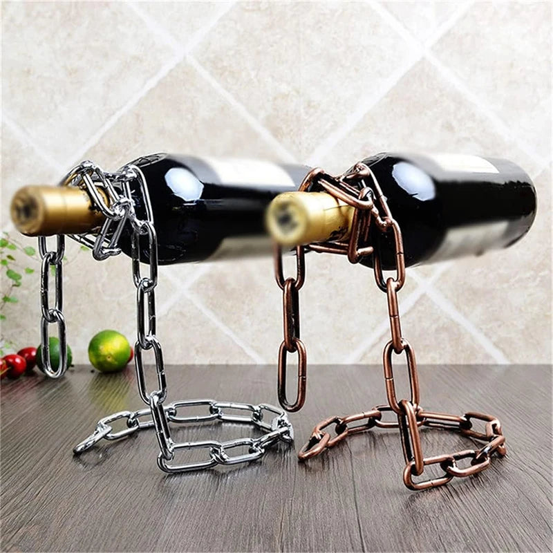 Corrente E Corda Mágica Suporte Para Vinhos